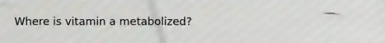 Where is vitamin a metabolized?