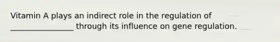 Vitamin A plays an indirect role in the regulation of ________________ through its influence on gene regulation.