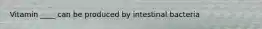 Vitamin ____ can be produced by intestinal bacteria