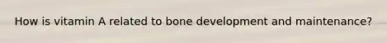 How is vitamin A related to bone development and maintenance?