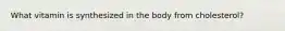 What vitamin is synthesized in the body from cholesterol?