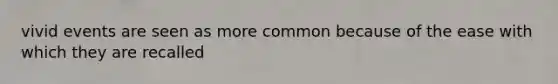 vivid events are seen as more common because of the ease with which they are recalled