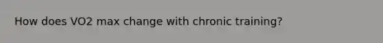 How does VO2 max change with chronic training?