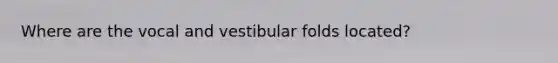 Where are the vocal and vestibular folds located?