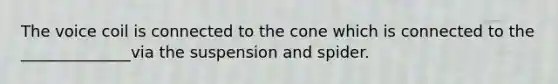 The voice coil is connected to the cone which is connected to the ______________via the suspension and spider.