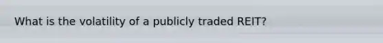 What is the volatility of a publicly traded REIT?