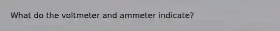 What do the voltmeter and ammeter indicate?