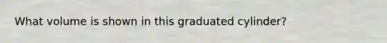 What volume is shown in this graduated cylinder?