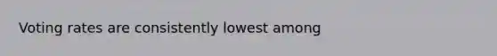 Voting rates are consistently lowest among