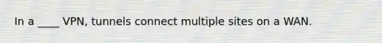 In a ____ VPN, tunnels connect multiple sites on a WAN.