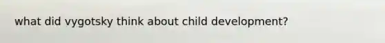 what did vygotsky think about child development?