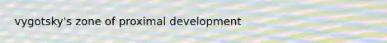 vygotsky's zone of proximal development