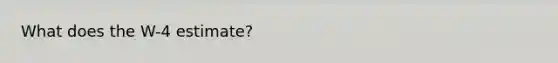What does the W-4 estimate?