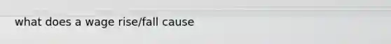 what does a wage rise/fall cause