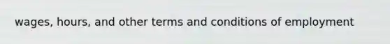 wages, hours, and other terms and conditions of employment