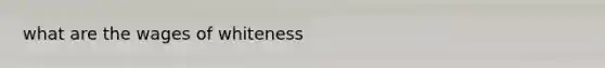 what are the wages of whiteness