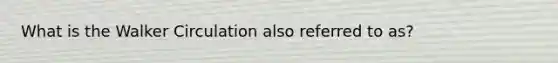 What is the Walker Circulation also referred to as?