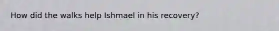 How did the walks help Ishmael in his recovery?