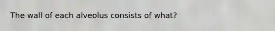 The wall of each alveolus consists of what?