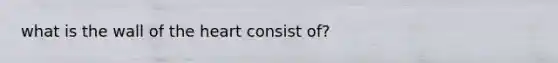 what is the wall of the heart consist of?