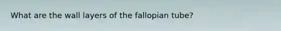 What are the wall layers of the fallopian tube?