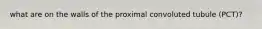what are on the walls of the proximal convoluted tubule (PCT)?