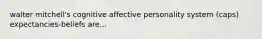 walter mitchell's cognitive affective personality system (caps) expectancies-beliefs are...