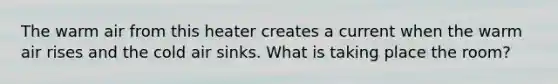 The warm air from this heater creates a current when the warm air rises and the cold air sinks. What is taking place the room?