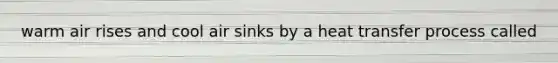 warm air rises and cool air sinks by a heat transfer process called