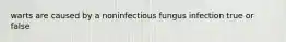 warts are caused by a noninfectious fungus infection true or false