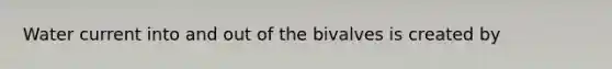 Water current into and out of the bivalves is created by