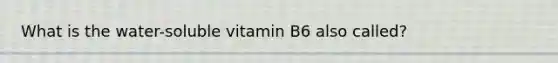 What is the water-soluble vitamin B6 also called?