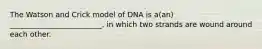 The Watson and Crick model of DNA is a(an) _________________________, in which two strands are wound around each other.