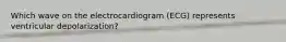 Which wave on the electrocardiogram (ECG) represents ventricular depolarization?