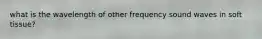 what is the wavelength of other frequency sound waves in soft tissue?