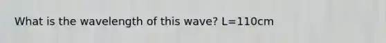 What is the wavelength of this wave? L=110cm