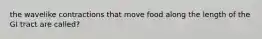 the wavelike contractions that move food along the length of the GI tract are called?