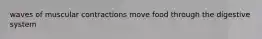 waves of muscular contractions move food through the digestive system