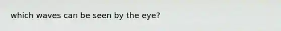 which waves can be seen by the eye?