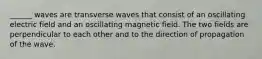 ______ waves are transverse waves that consist of an oscillating electric field and an oscillating magnetic field. The two fields are perpendicular to each other and to the direction of propagation of the wave.