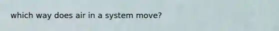 which way does air in a system move?