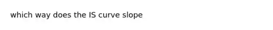 which way does the IS curve slope