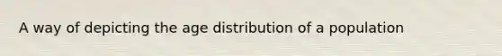 A way of depicting the age distribution of a population