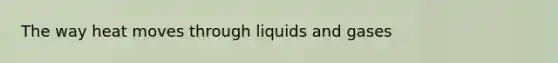 The way heat moves through liquids and gases