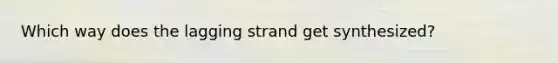 Which way does the lagging strand get synthesized?