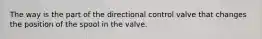 The way is the part of the directional control valve that changes the position of the spool in the valve.