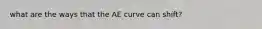 what are the ways that the AE curve can shift?