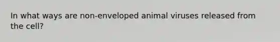 In what ways are non-enveloped animal viruses released from the cell?