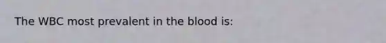 The WBC most prevalent in the blood is: