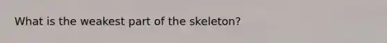 What is the weakest part of the skeleton?